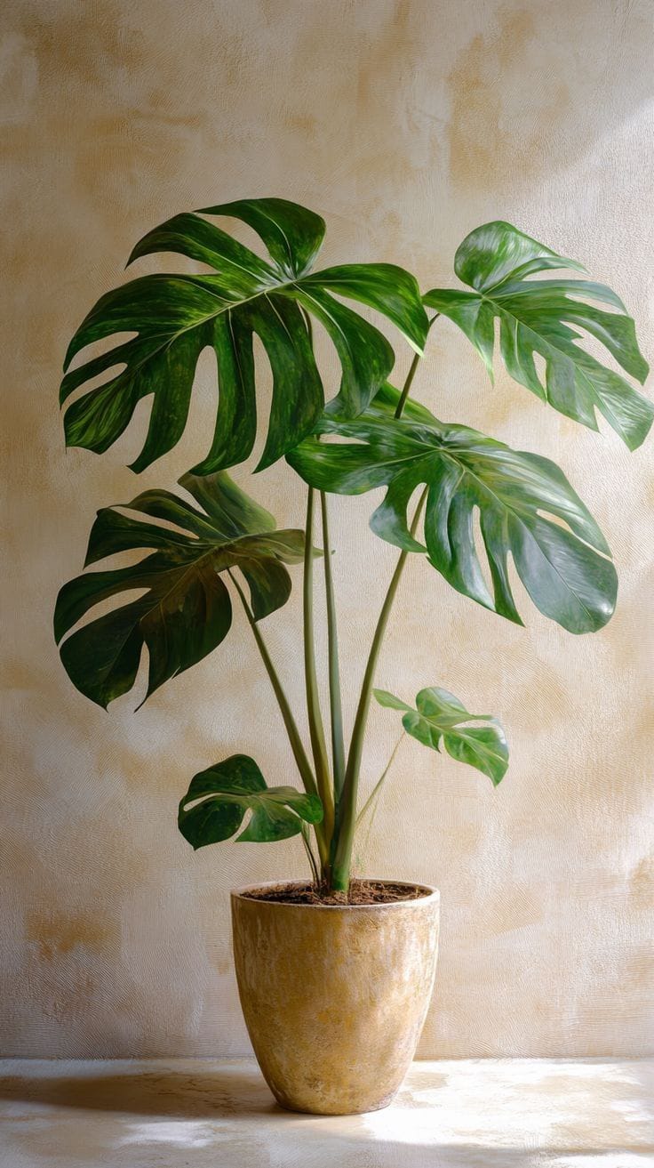 Dekoratif Saksıda Deve Tabanı Bitkisi - Monstera Deliciosa