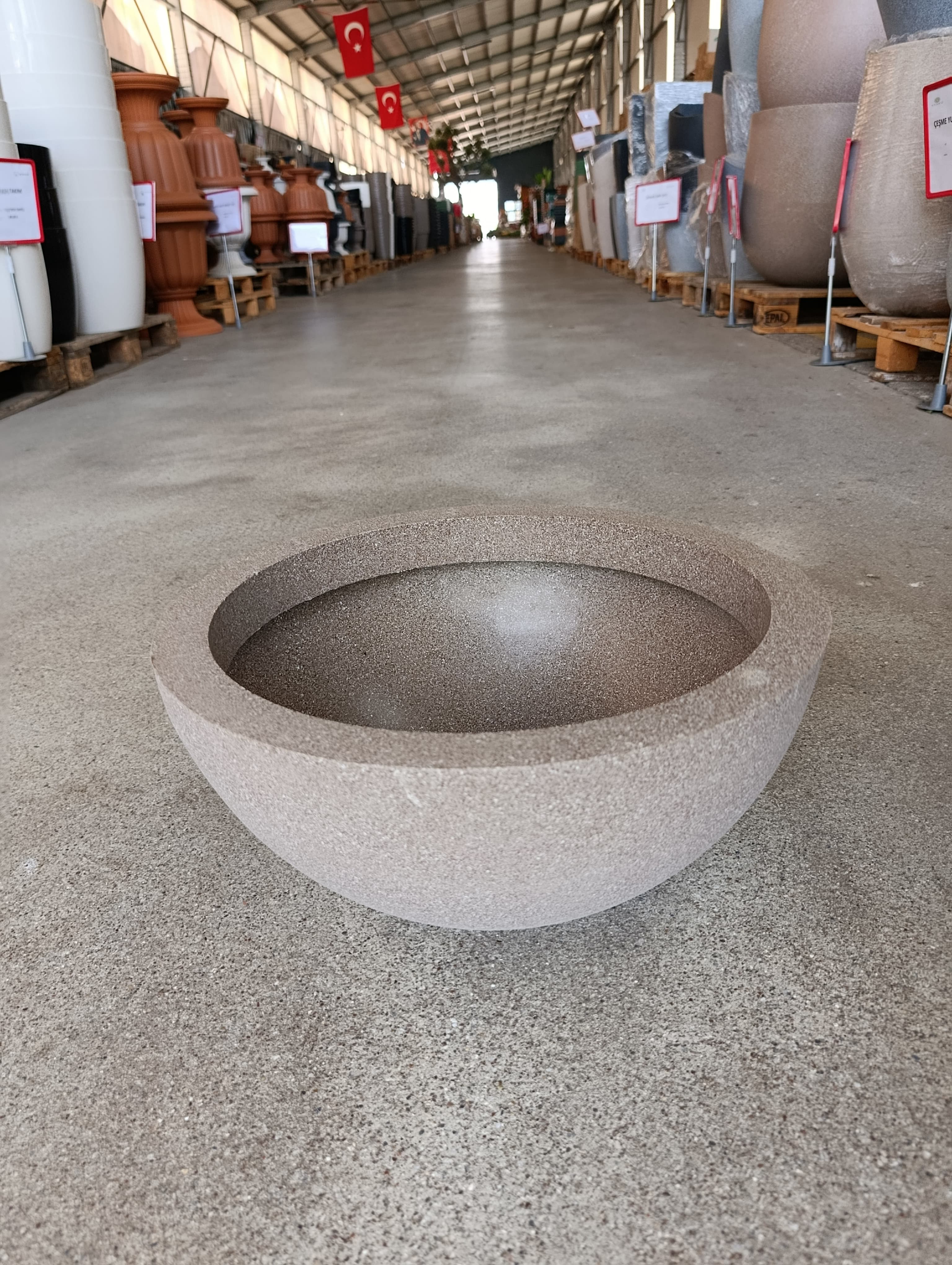 Yuvarlak Tasarım Fiberglas Saksı