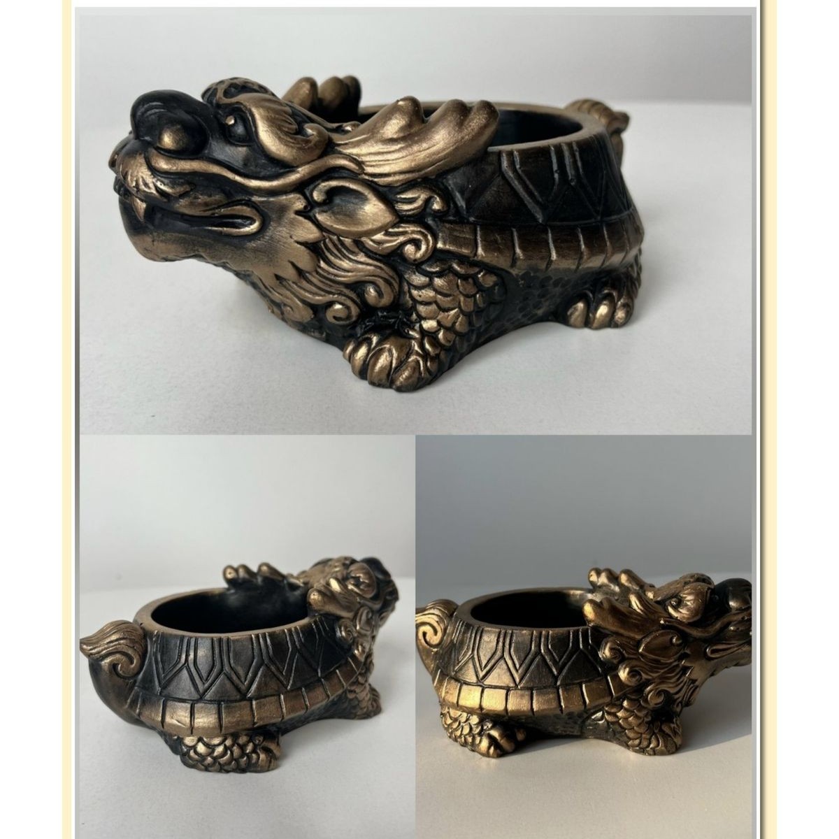 3 Adet Gold Ejder Saksı