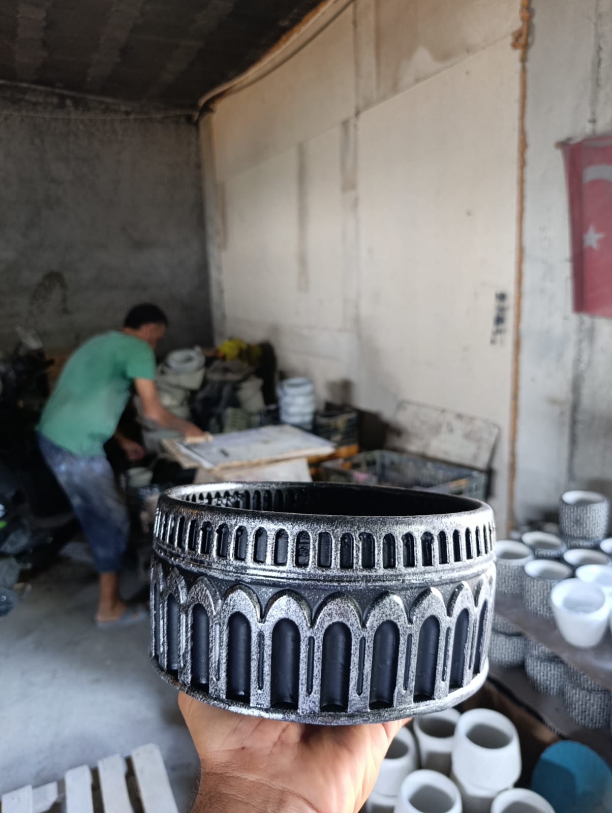 Dekoratif Collesium Taş Saksı